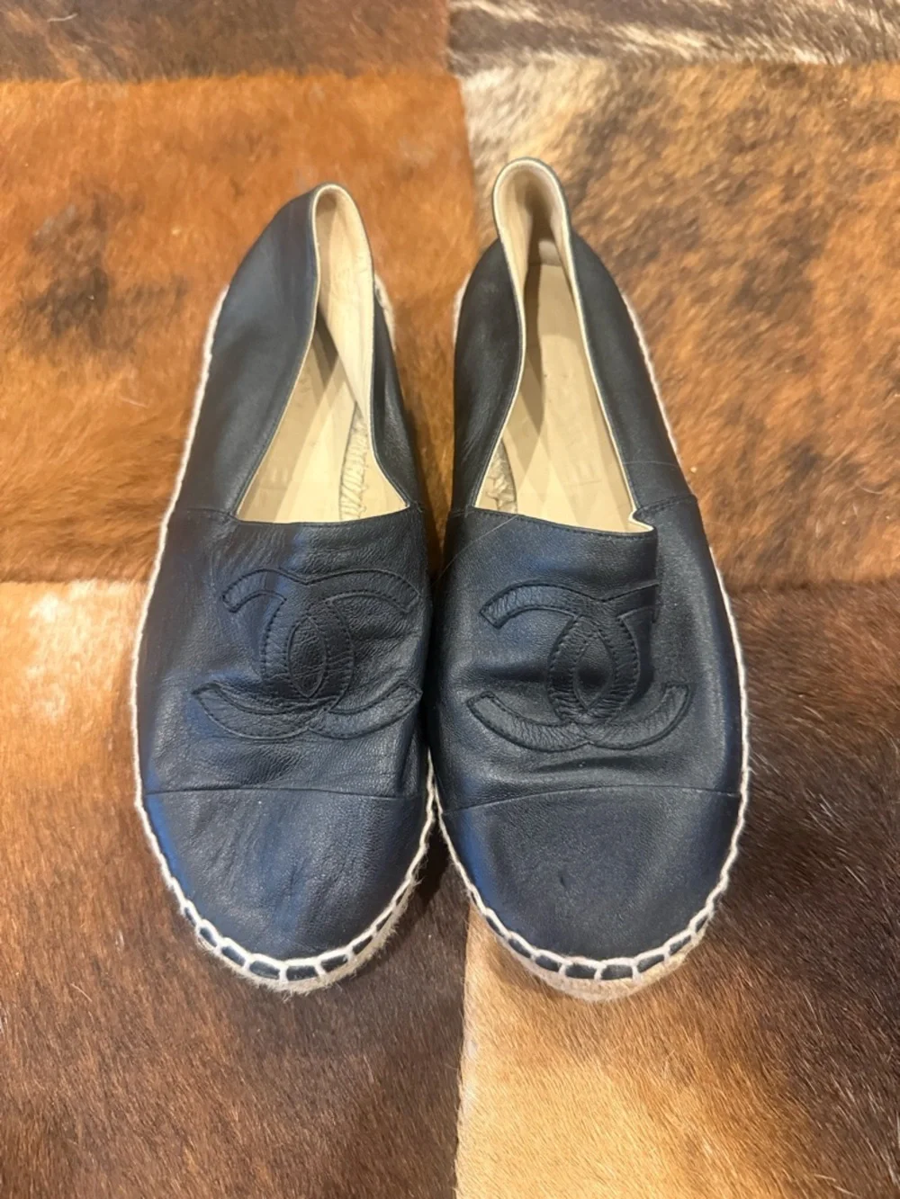 Chanel CC Lambskin Espadrilles